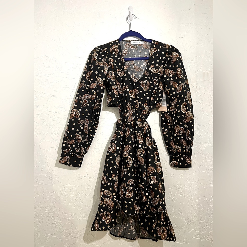 JustFab Cutout Fit And Flare Mini Dress